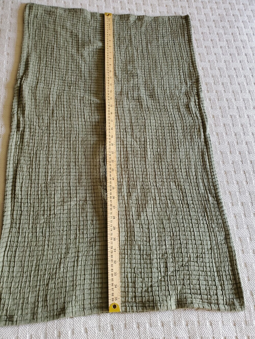 NWT Quince Organic Ribbed Cotton King Pillow Shams Olive Green Set - Picture 8 of 9